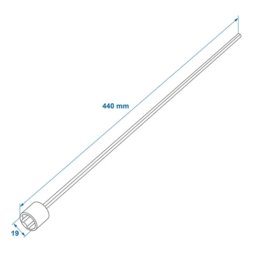 Kép 6/7 - Saroktámasz hosszabbító adapter 440 mm 19 mm-es csatlakozással