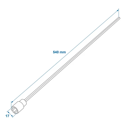 Kép 7/7 - Saroktámasz hosszabbító adapter 540 mm 17 mm-es csatlakozással