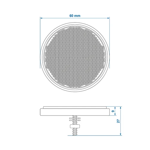 Kép 6/6 - Fehér prizma 60 mm-es, 5 mm-es csavarral 2 db