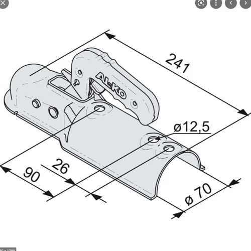 Kép 2/2 - AL-KO kapcsolófej 750 kg cső 70 mm