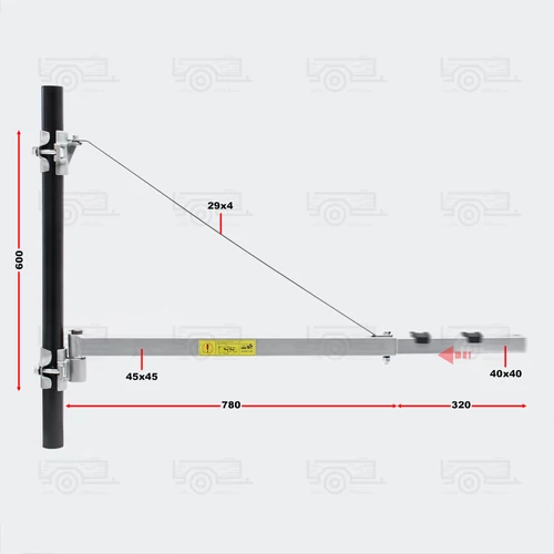 Karos konzol 600kg-ig 110cm