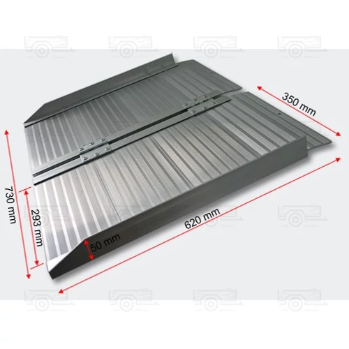 Kép 2/3 - Kerekesszék rámpa 62 cm 270 kg teherbírás