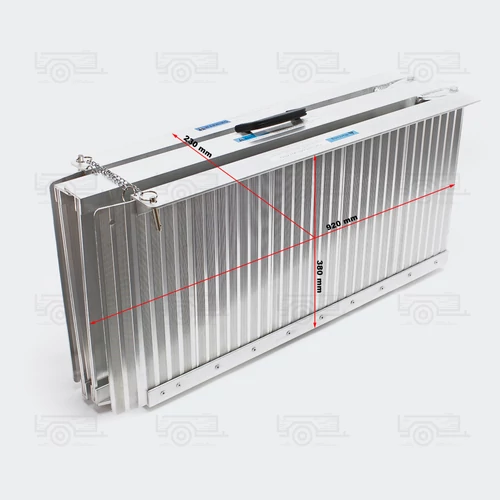 Kép 3/4 - Kerekesszék rámpa duplán összehajtható 180 cm 270 kg teherbírás