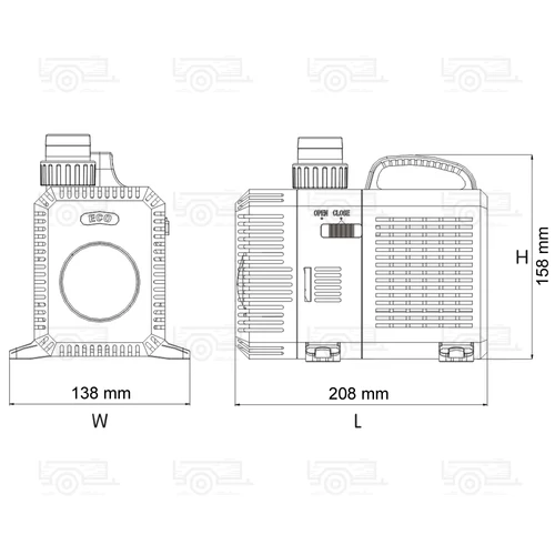 Kép 3/4 - SunSun 10000 l/h 80W SuperEco kerti tó szivattyú, merülőszivattyú és szűrőszivattyú CTP-10000