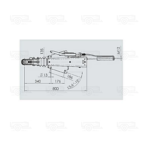Kép 2/2 - Ráfutófék-V 2,8 VB/1, 3500 kg, felső/alsó, fék 3062/3081, AK 351