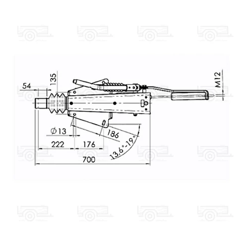 Kép 2/2 - Ráfutófék-V 2,8 VB/1, 3500 kg, felső/alsó, fék 2051/2361