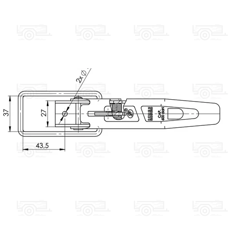 Kép 3/4 - SPP Z01 ajtózár szett, ellendarabbal