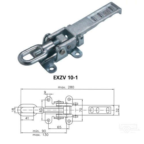Kép 2/2 - Winterhoff platózár billenő platóhoz - 280 mm