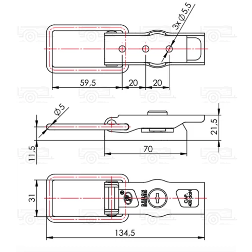 Kép 3/3 - SPP ZB13A békazár, zárható kivitel