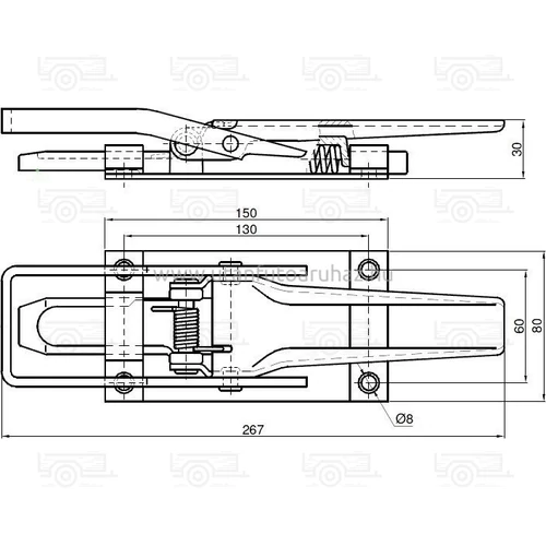Kép 2/2 - LV 07 békazár, retesszel