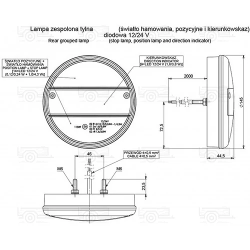 Kép 2/2 - Hátsó lámpa L1151