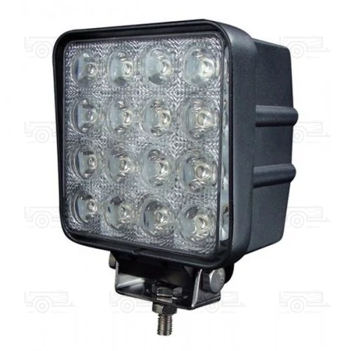 TruckLED munkalámpa, szúró fénnyel szögletes, 43 watt, 12/24 V