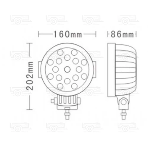 Kép 2/2 - Munkalámpa L0091-B 17x LED