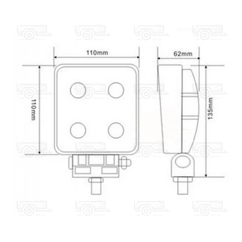 Kép 2/2 - Munkalámpa L0075 4x LED