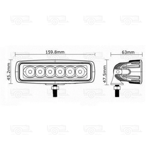 Kép 2/3 - Munkalámpa L0097 6x LED