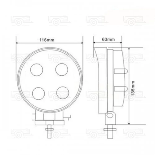 Kép 2/2 - Munkalámpa L0074 4x LED