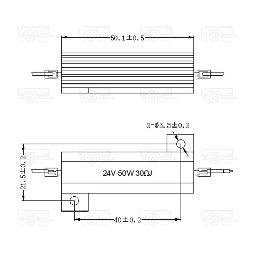 Kép 2/2 - Ellenállás 24V/50W
