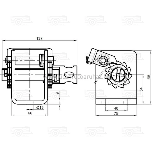 Kép 2/2 - Spanifer csörlő 50mm 5T