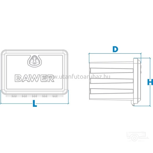 Kép 3/3 - Szerszámosláda 600mm x 425mm x 460mm