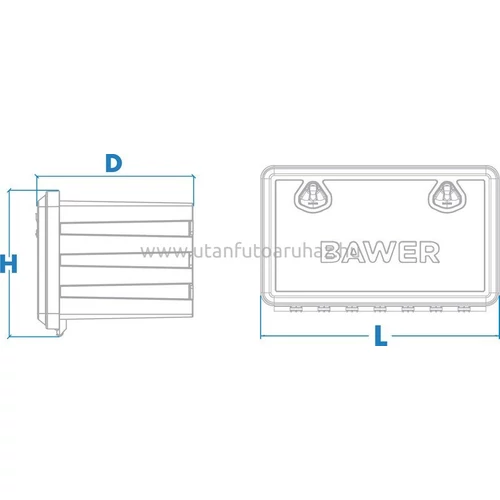 Kép 3/3 - Szerszámosláda 1000mm x 500mm x 460mm