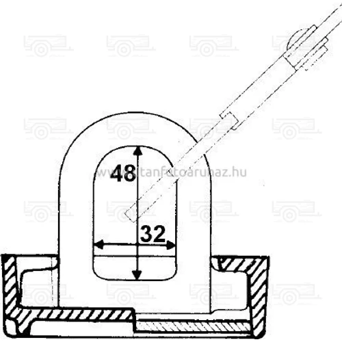 Kép 3/3 - Rögzítő fül 90x95 hegeszthető