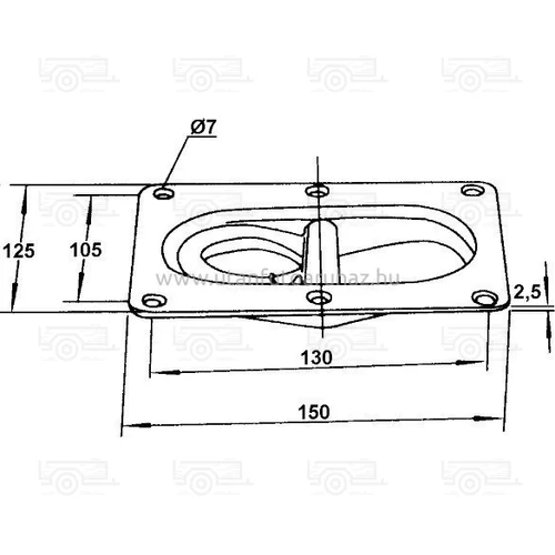 Kép 2/2 - Rögzítő fül 150x125