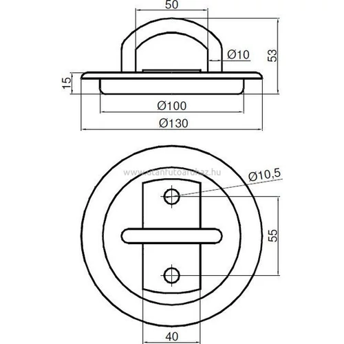 Kép 2/2 - Rögzítő fül tányéros