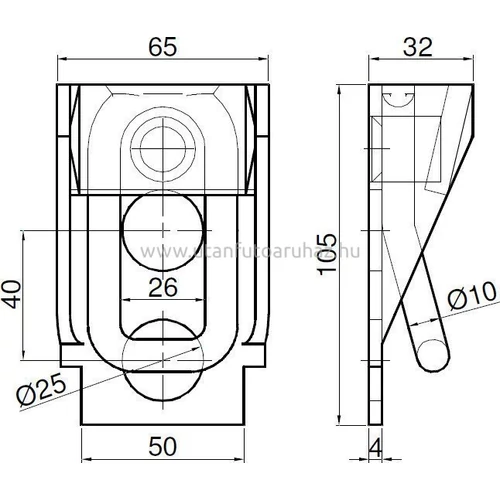 Kép 2/2 - Rögzítő fül tokkal
