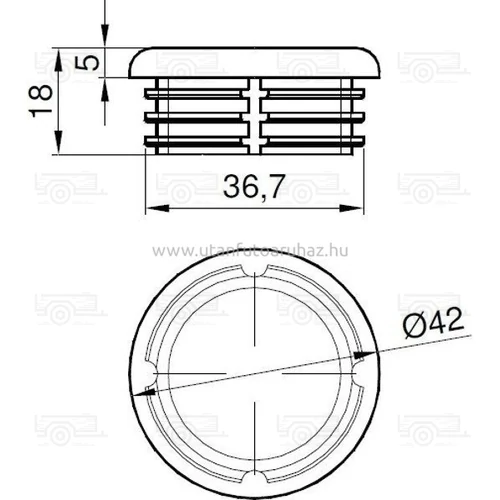 Kép 2/2 - Műanyag kupak 42