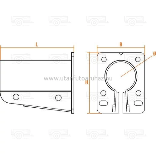 Kép 2/2 - Rögzíthető cső foglalat 54