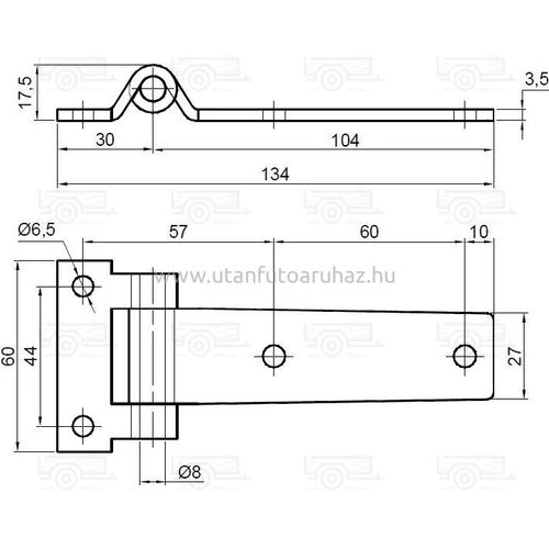 Kép 2/2 - Lapzsanér fix ajtóhoz