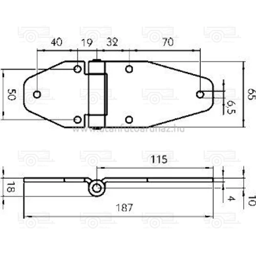 Kép 2/2 - Horganyzott furatos lapzsanér