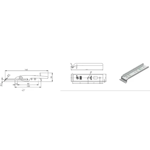 Kép 2/3 - SPP Z01A ajtózár szett, ellendarabbal