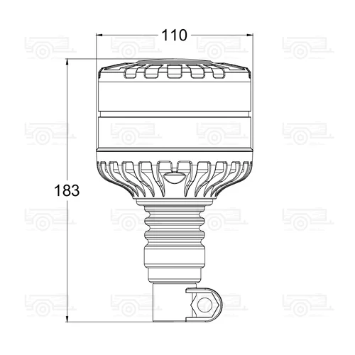 Kép 9/9 - Spider X-SPIDER sárga villogó, flexibilis tartón