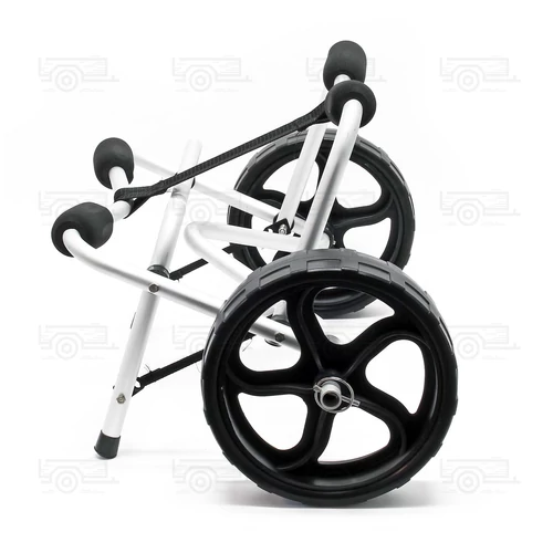 Kép 2/7 - Alumínium összecsukható szállítókocsi 68 kg, PU kerekekkel