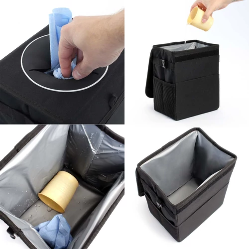 Kép 5/9 - XPOtool autós szemetes 8 literes vízálló összecsukható fedél, 3 zseb