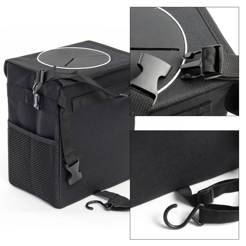 Kép 8/9 - XPOtool autós szemetes 8 literes vízálló összecsukható fedél, 3 zseb