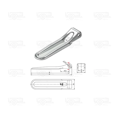 SPP Ajtópánt O13 mm 220 mm