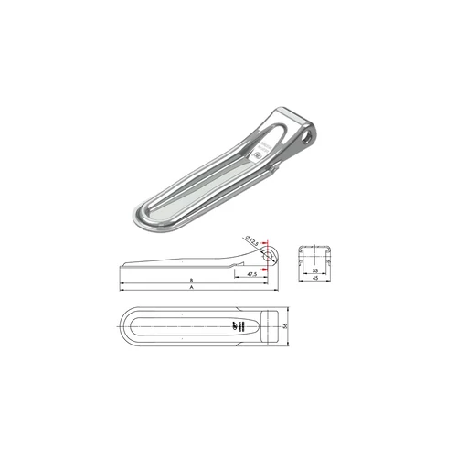 SPP Ajtópánt O13 mm 220 mm