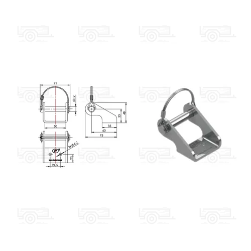 SPP zsanér talp UZ-03A O13 mm