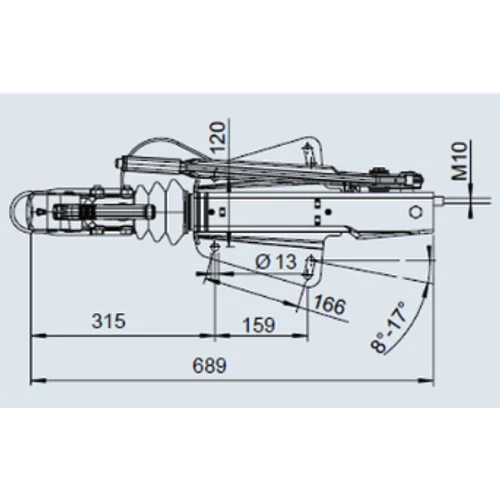 Kép 2/2 - AL-KO ráfutófék egység 251S, 2700 kg, Ø 300 mm fékdobbal szerelt utánfutókhoz