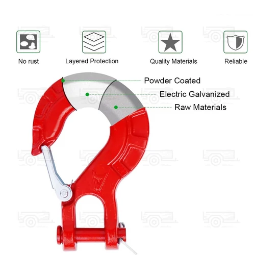 Kép 3/4 - Csörlő horog piros