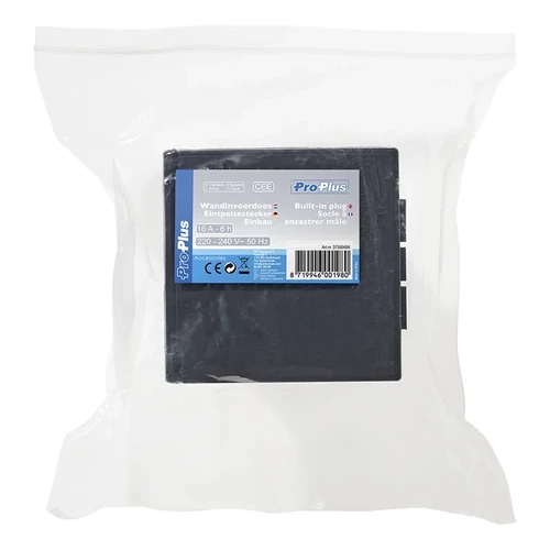 Kép 7/7 - CEE, beépíthető dugó, szögletes, fekete