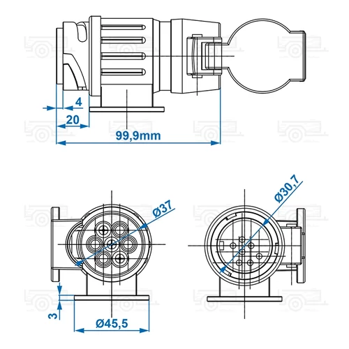 Kép 7/7 - Adapter 13 pólusúról 7 pólusúra