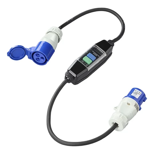 Kép 2/7 - Adapterkábel, 120 cm, 3x1,5 mm², CEE + áramvédelmi relé