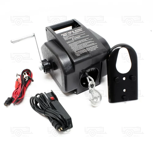 Wiltec elektromos csörlő,12V 280W, max 4990kg, 1,38m/min, 10,5 méter drótkötéllel