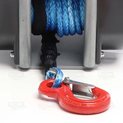 Kép 2/7 - Wiltec elektromos csörlő,12V 280W, max. 2250 kg, 1,38m/min, 10,5 méter szintetikus kötéllel
