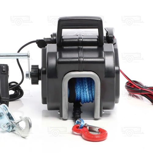 Kép 3/7 - Wiltec elektromos csörlő,12V 280W, max. 2250 kg, 1,38m/min, 10,5 méter szintetikus kötéllel