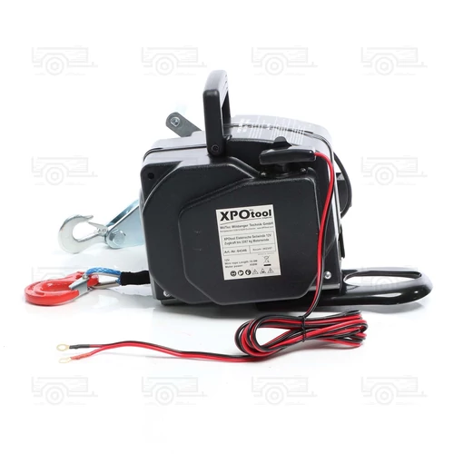 Kép 7/7 - Wiltec elektromos csörlő,12V 280W, max. 2250 kg, 1,38m/min, 10,5 méter szintetikus kötéllel