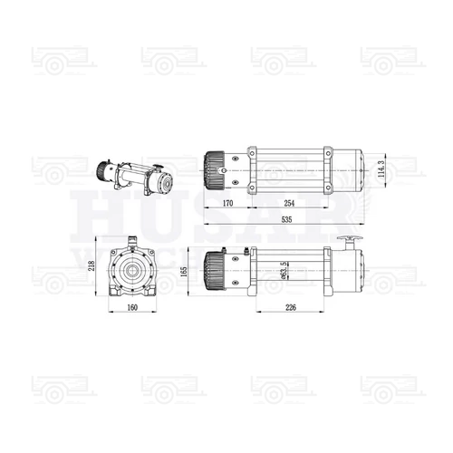 Kép 5/5 - Husar elektromos csörlő BST 10000 LBs